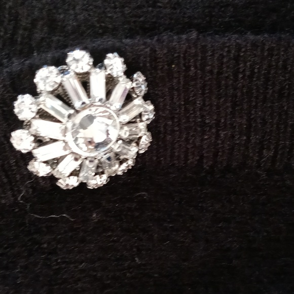 Express Black Cardigan with Rhinestone Buttons - Picture 6 of 6